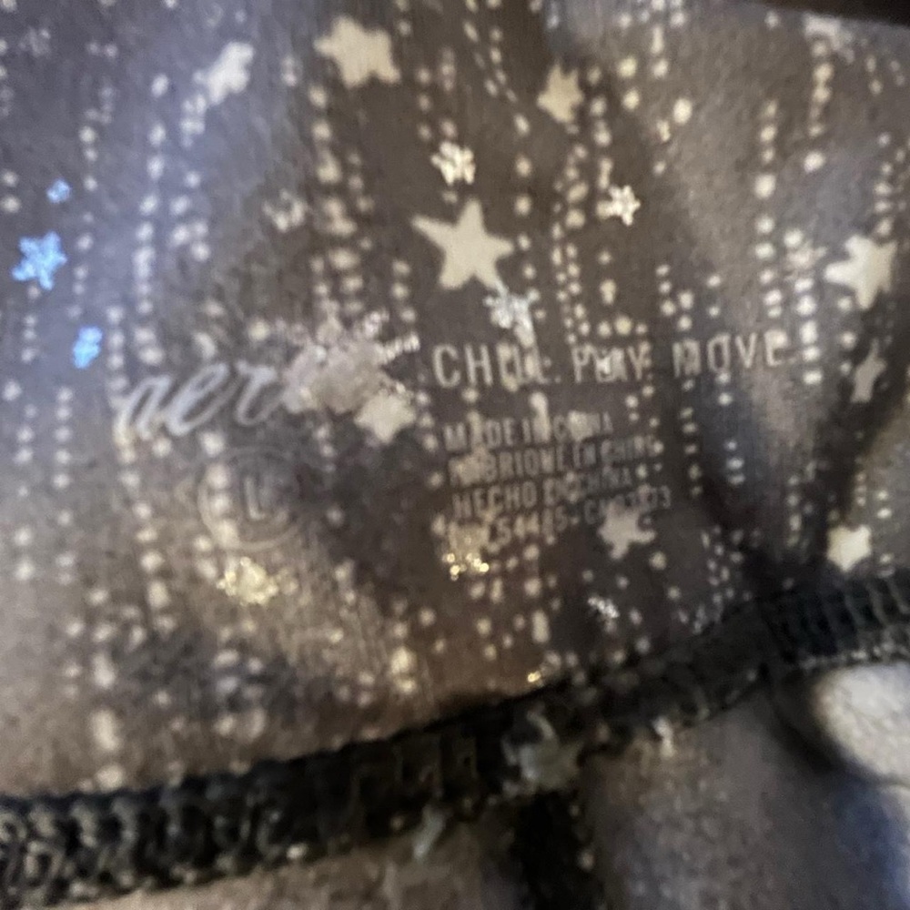 Mondetta Black And Gray Star Pattern Leggings Bun… - image 3